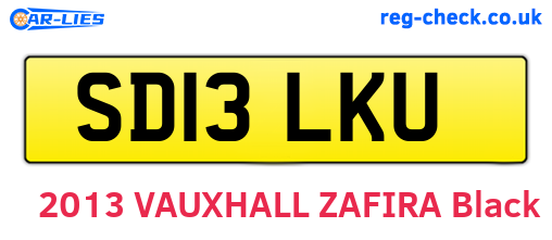 SD13LKU are the vehicle registration plates.