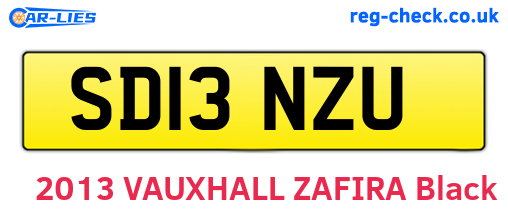 SD13NZU are the vehicle registration plates.