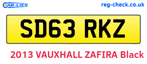 SD63RKZ are the vehicle registration plates.