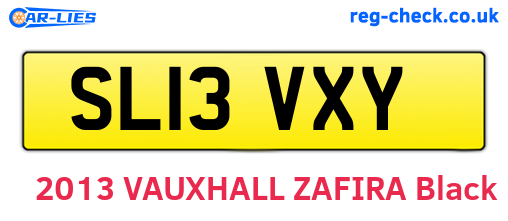 SL13VXY are the vehicle registration plates.