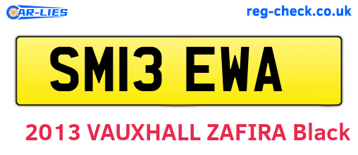 SM13EWA are the vehicle registration plates.
