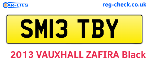 SM13TBY are the vehicle registration plates.