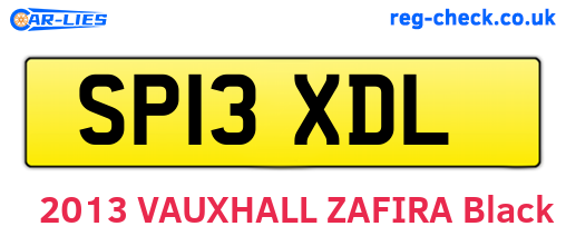 SP13XDL are the vehicle registration plates.