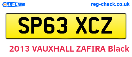 SP63XCZ are the vehicle registration plates.