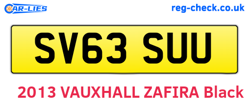 SV63SUU are the vehicle registration plates.
