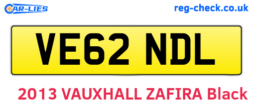 VE62NDL are the vehicle registration plates.