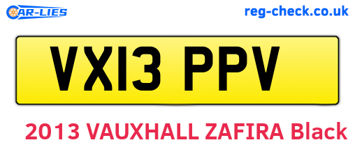 VX13PPV are the vehicle registration plates.