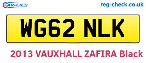 WG62NLK are the vehicle registration plates.