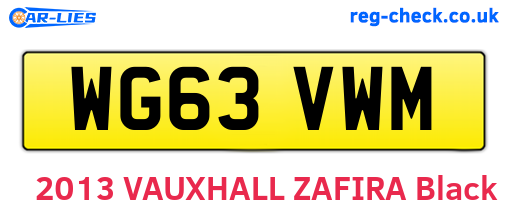 WG63VWM are the vehicle registration plates.