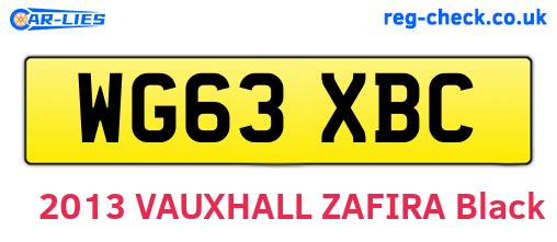 WG63XBC are the vehicle registration plates.