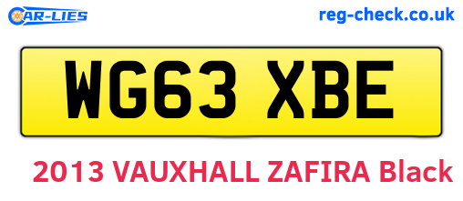 WG63XBE are the vehicle registration plates.