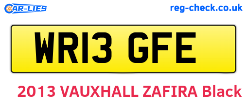 WR13GFE are the vehicle registration plates.