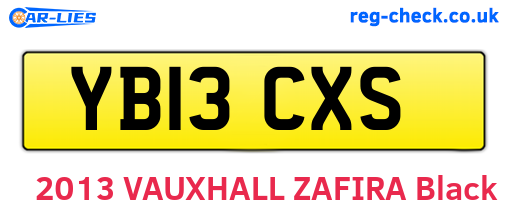 YB13CXS are the vehicle registration plates.