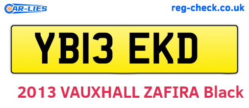 YB13EKD are the vehicle registration plates.