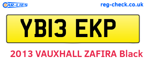 YB13EKP are the vehicle registration plates.