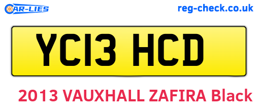 YC13HCD are the vehicle registration plates.