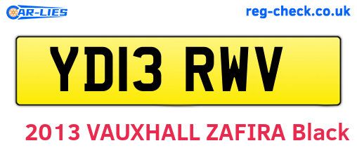 YD13RWV are the vehicle registration plates.