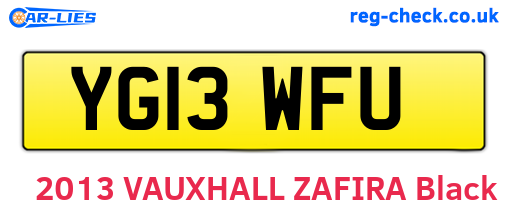 YG13WFU are the vehicle registration plates.