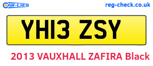 YH13ZSY are the vehicle registration plates.