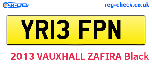 YR13FPN are the vehicle registration plates.