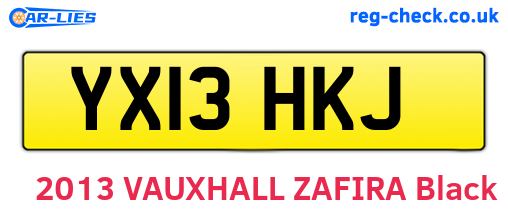 YX13HKJ are the vehicle registration plates.