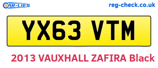 YX63VTM are the vehicle registration plates.