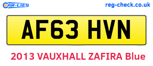 AF63HVN are the vehicle registration plates.