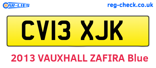 CV13XJK are the vehicle registration plates.