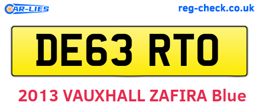 DE63RTO are the vehicle registration plates.