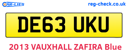 DE63UKU are the vehicle registration plates.