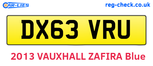 DX63VRU are the vehicle registration plates.