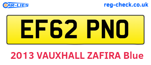 EF62PNO are the vehicle registration plates.