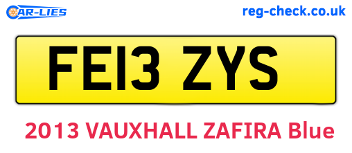 FE13ZYS are the vehicle registration plates.