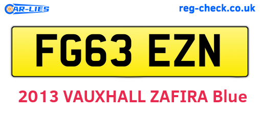 FG63EZN are the vehicle registration plates.