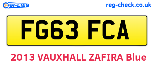 FG63FCA are the vehicle registration plates.