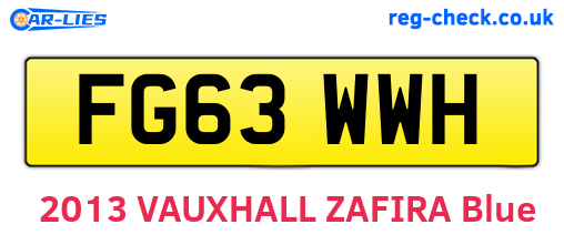 FG63WWH are the vehicle registration plates.