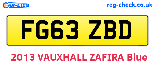 FG63ZBD are the vehicle registration plates.