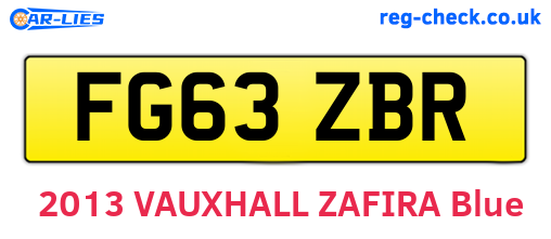 FG63ZBR are the vehicle registration plates.