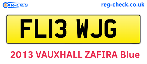 FL13WJG are the vehicle registration plates.