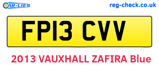 FP13CVV are the vehicle registration plates.