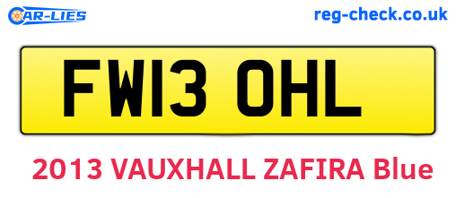FW13OHL are the vehicle registration plates.