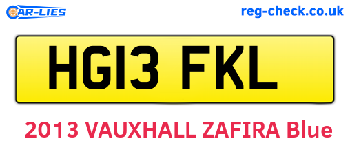 HG13FKL are the vehicle registration plates.