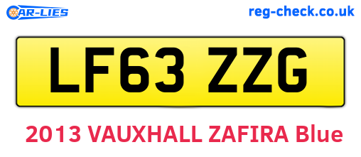 LF63ZZG are the vehicle registration plates.