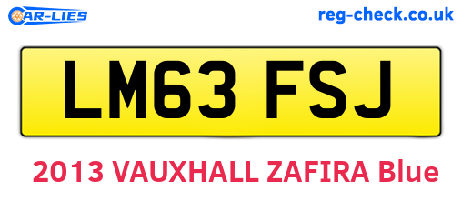 LM63FSJ are the vehicle registration plates.