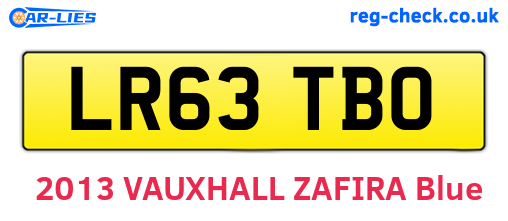 LR63TBO are the vehicle registration plates.