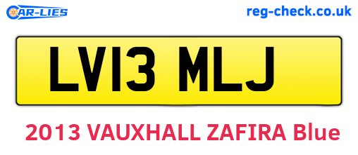 LV13MLJ are the vehicle registration plates.