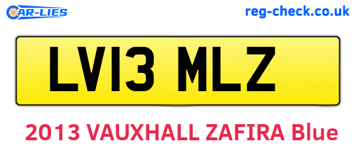 LV13MLZ are the vehicle registration plates.