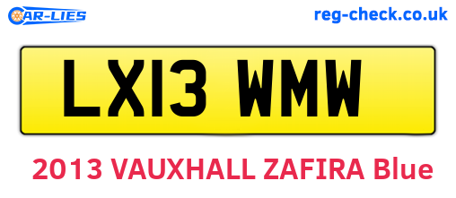 LX13WMW are the vehicle registration plates.
