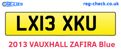 LX13XKU are the vehicle registration plates.