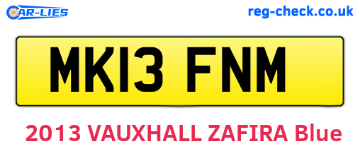 MK13FNM are the vehicle registration plates.